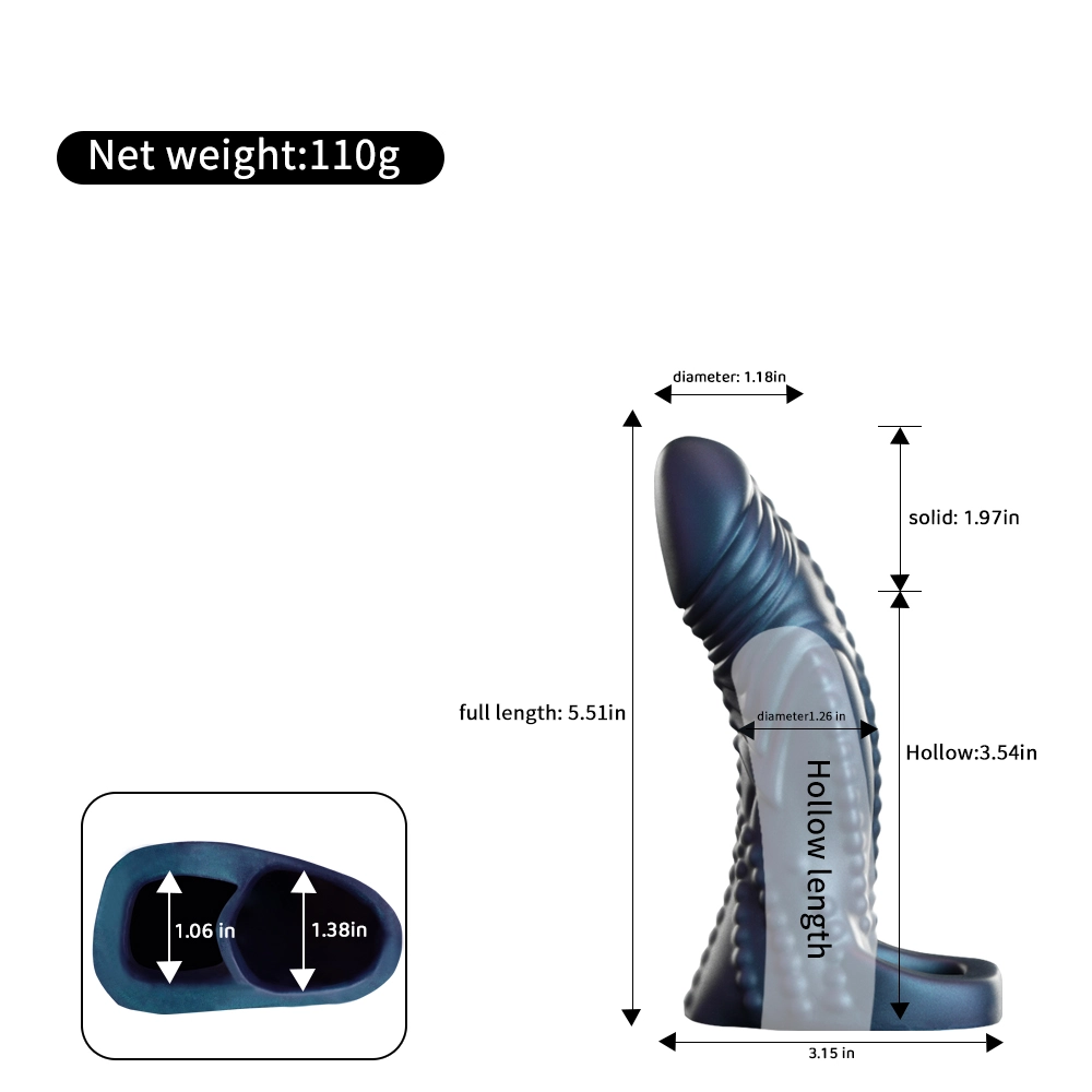 7.09 x 1.57 inch Dragon Scale Penis Extension Sleeve