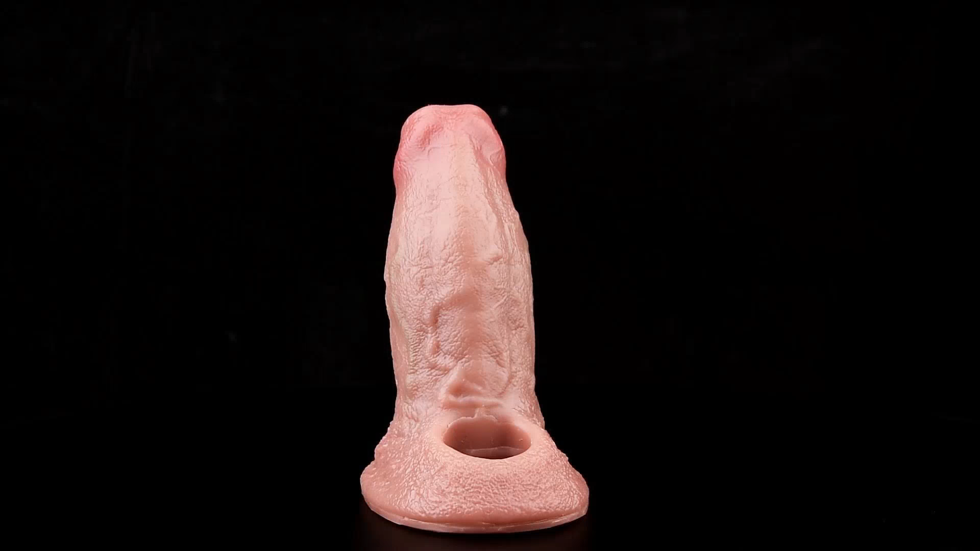 "Old Man" Style (5.15 x 1.81 inches) — Yellow-Skinned, Wrinkled, Open-Ended Penis Sleeve