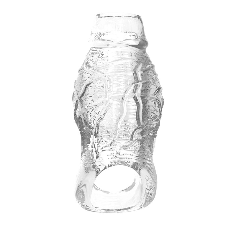 5.62" x 2.55" Transparent Penis Sleeve with Exposed Glans (Thickening)