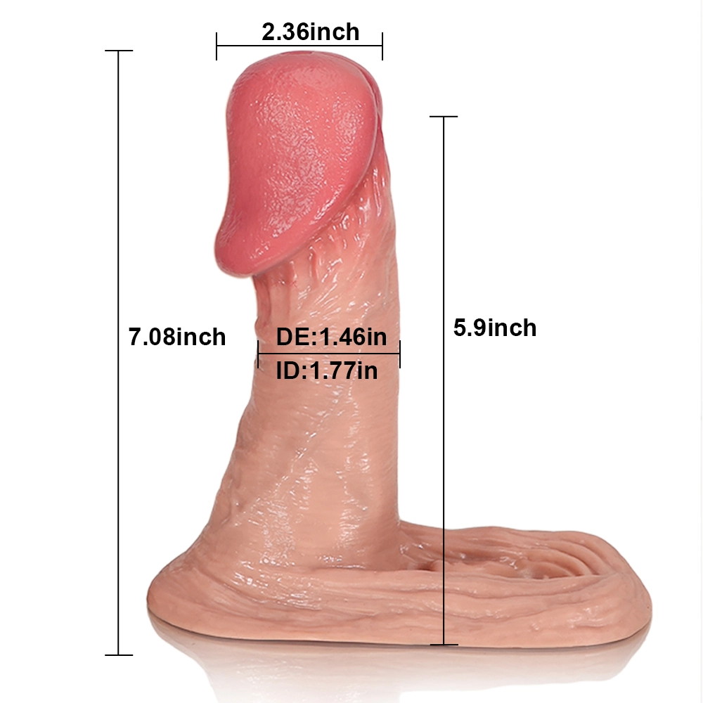 Cvi 7.2 x 1.7-inch Realistic Silicone Penis Extension Sleeve (Large Glans)
