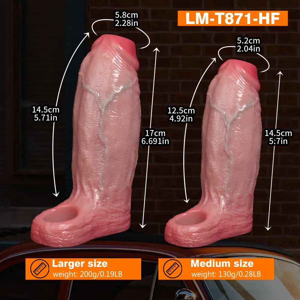 Rick 6.69 x 1.65 in Opening Realistic Penis Circumference Condom
