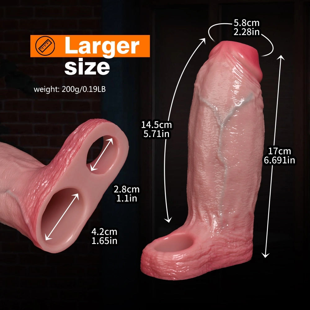 Rick 6.69 x 1.65 in Opening Realistic Penis Circumference Condom
