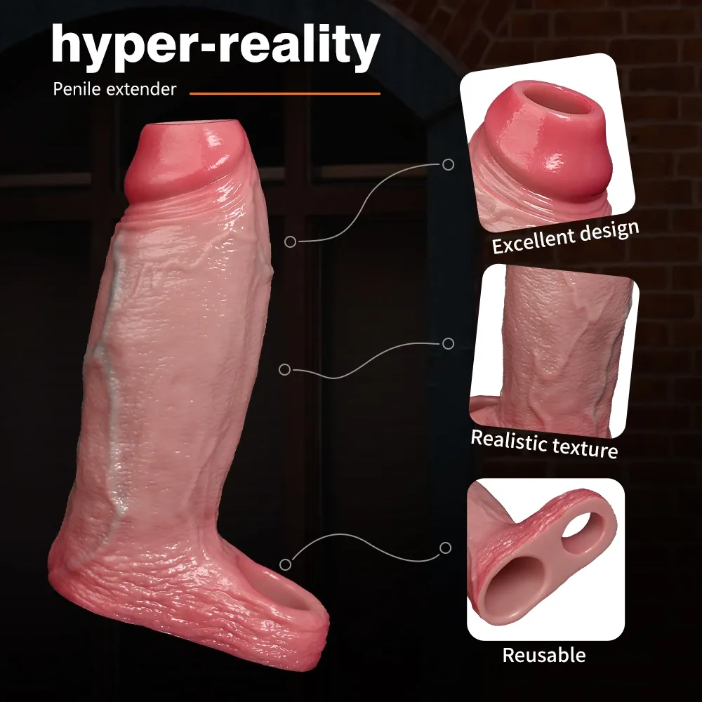 Rick 6.69 x 1.65 in Opening Realistic Penis Circumference Condom