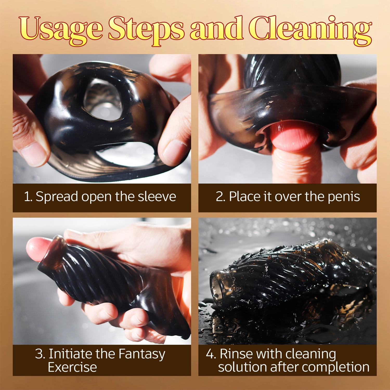 6.12" x 1" Transparent Penis Delay Sleeve with Exposed Tip and Threaded Texture