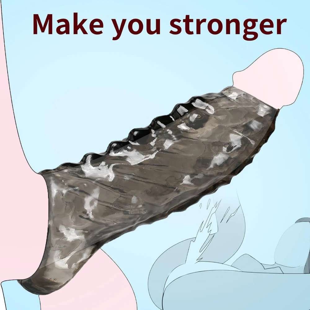 5 x 1.93-inch Soft, Thickening Penis Sleeve with Exposed Glans