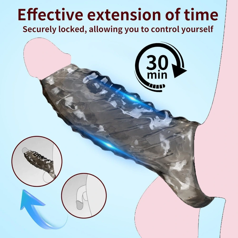 5 x 1.93-inch Soft, Thickening Penis Sleeve with Exposed Glans
