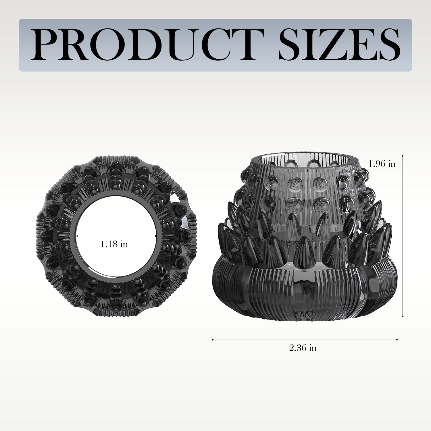 1.96" x 1.18" Transparent Delay Penis Sleeve — Pagoda-Shaped Testicle & Sperm-Locking Ring