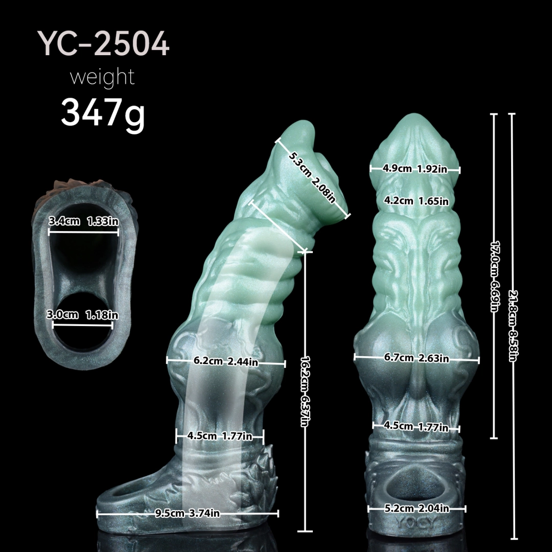 8.58 x 2.44 Inches — Oath-Bound Wolf King Fantasy Penis Sleeve