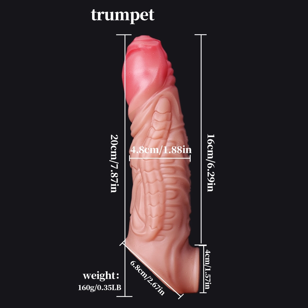 8.66 x 1.88 inch Fantasy Dragon Penis Extension Sleeve