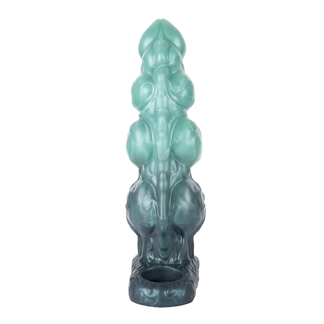 Rqi 8.85 x 2.28-inch Triple-Testicle Fantasy Penis Sleeve