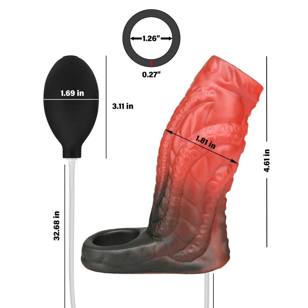Moben 4.6" x 1.8" Fantasy Open-Ended Penis Thickening Sleeve (with Ejaculation Function)
