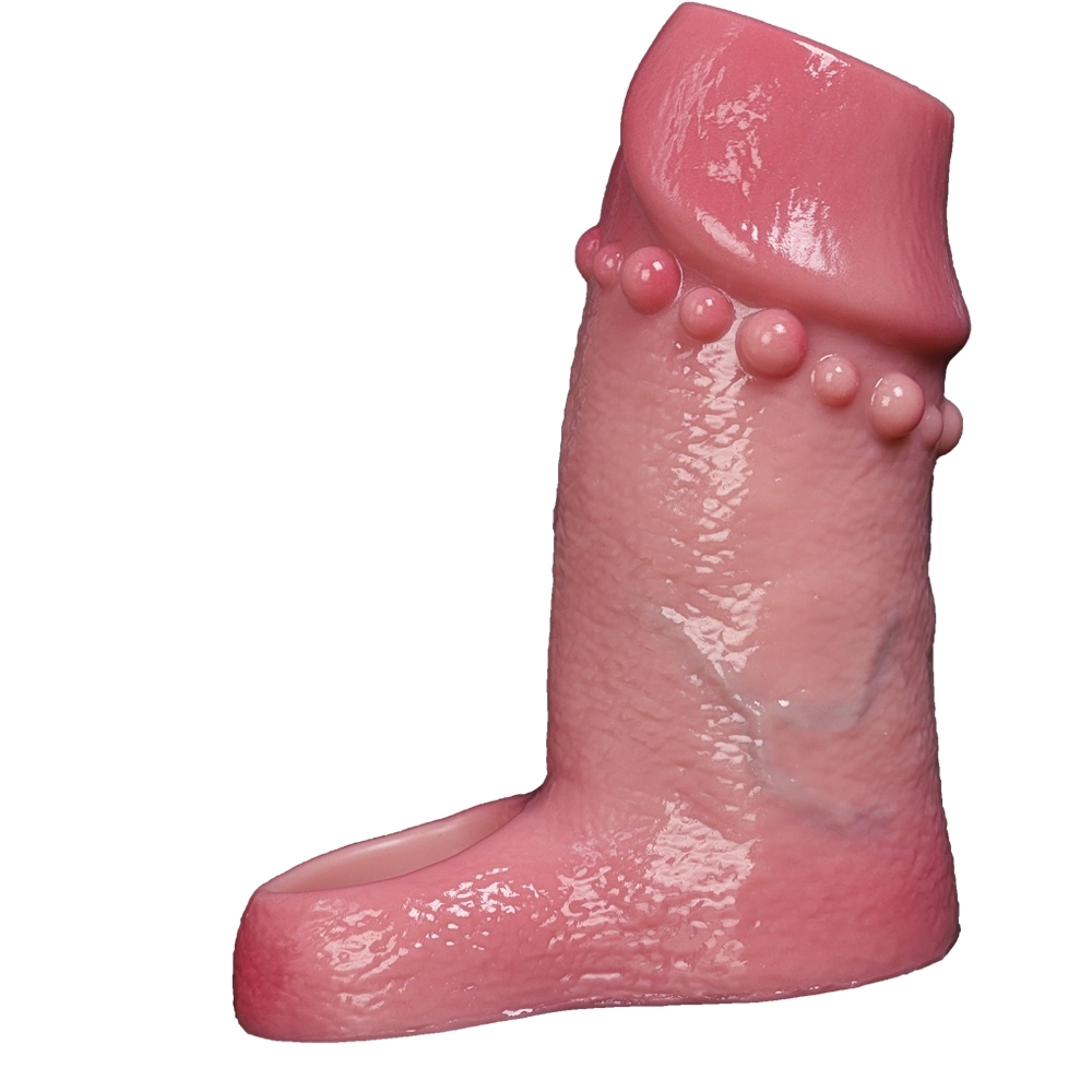 Luge 4.8 x 1.9 in Open-Ended Beaded Penis Sleeve