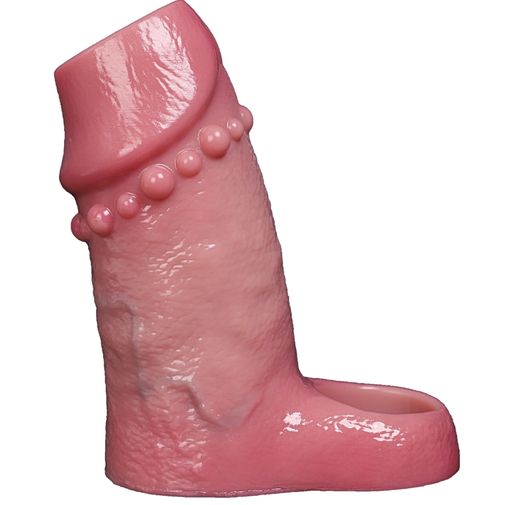 Luge 4.8 x 1.9 in Open-Ended Beaded Penis Sleeve