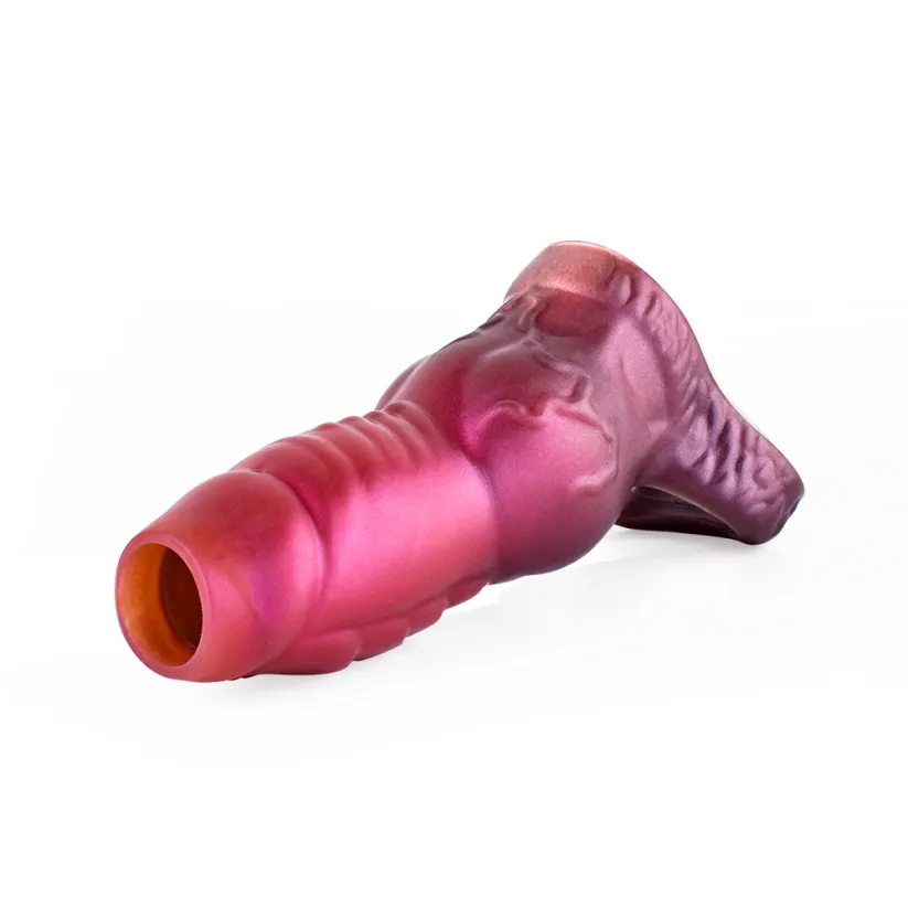 Monster 3.62" x 1.54" Fantasy Dog-Cock Penis Enlargement Sleeve (3 Sizes Available)