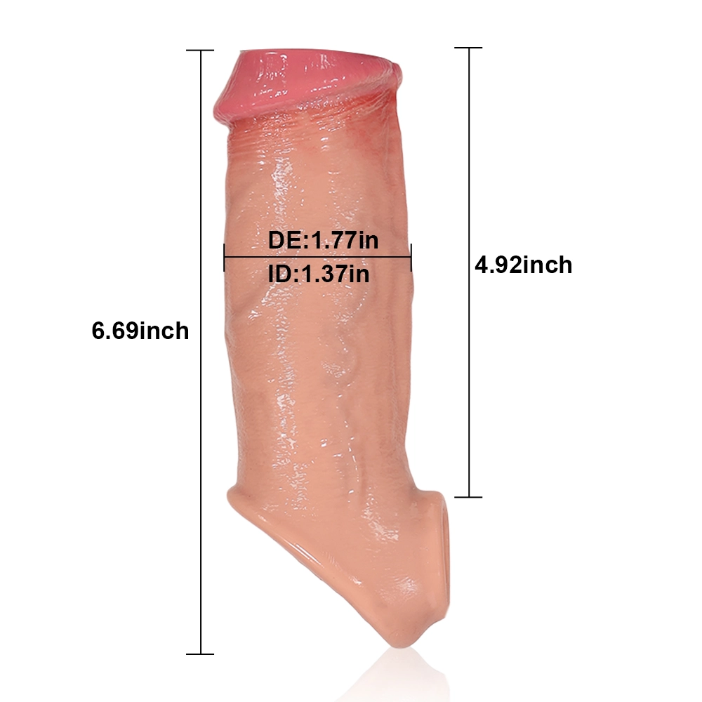 Logan 6.69" x 1.77" Semi-Open Realistic Thickening Sleeve