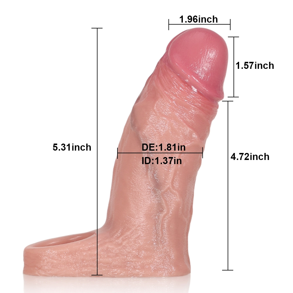 Levi 6.29" x 1.81" Realistic Penis Thickening and Lengthening Sleeve