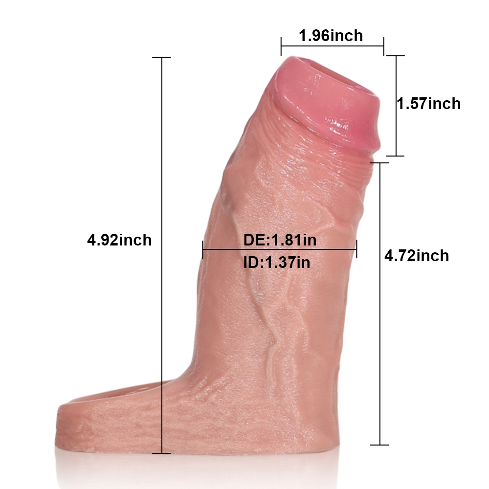 Levi 6.29" x 1.81" Realistic Penis Thickening and Lengthening Sleeve