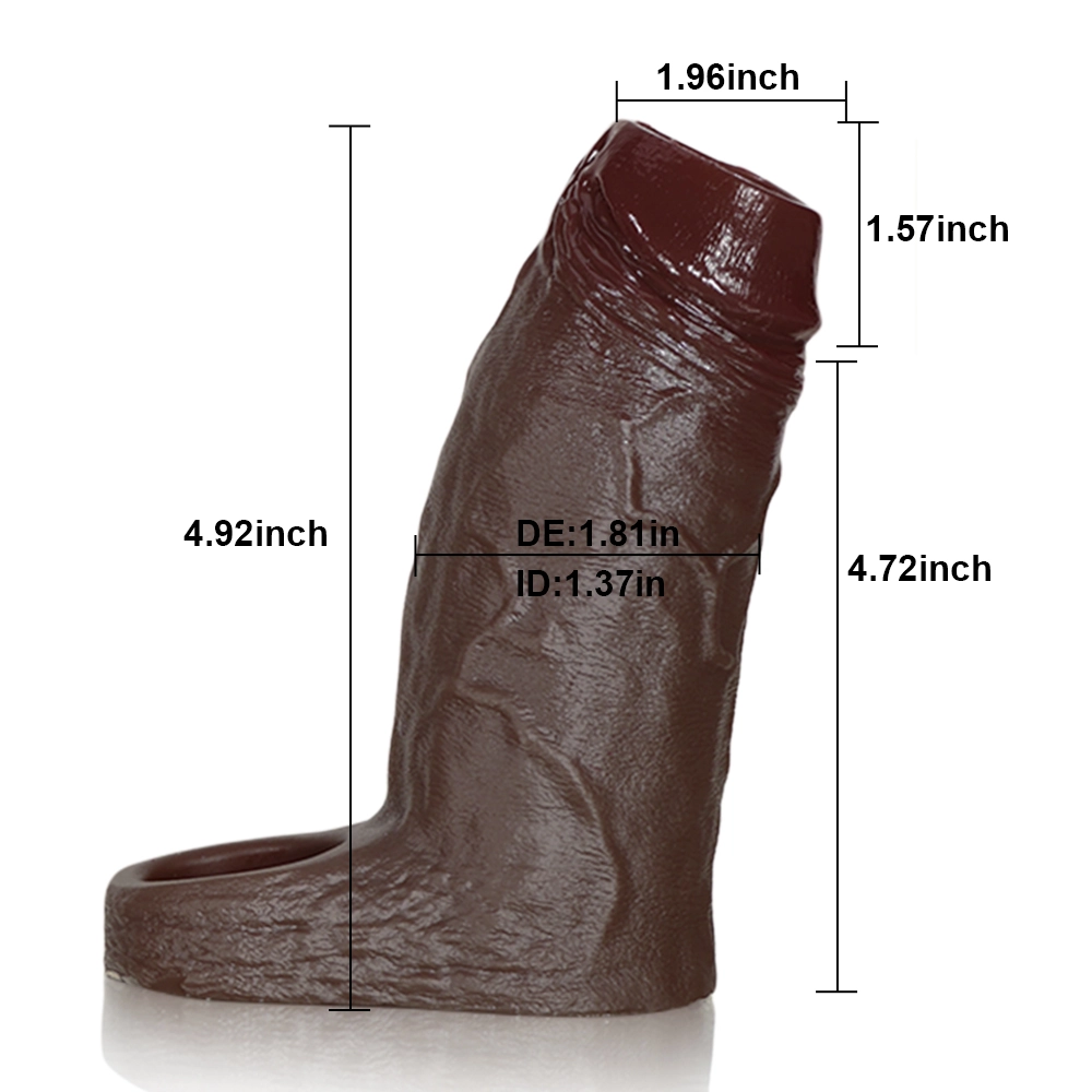 Levi 6.29" x 1.81" Realistic Penis Thickening and Lengthening Sleeve