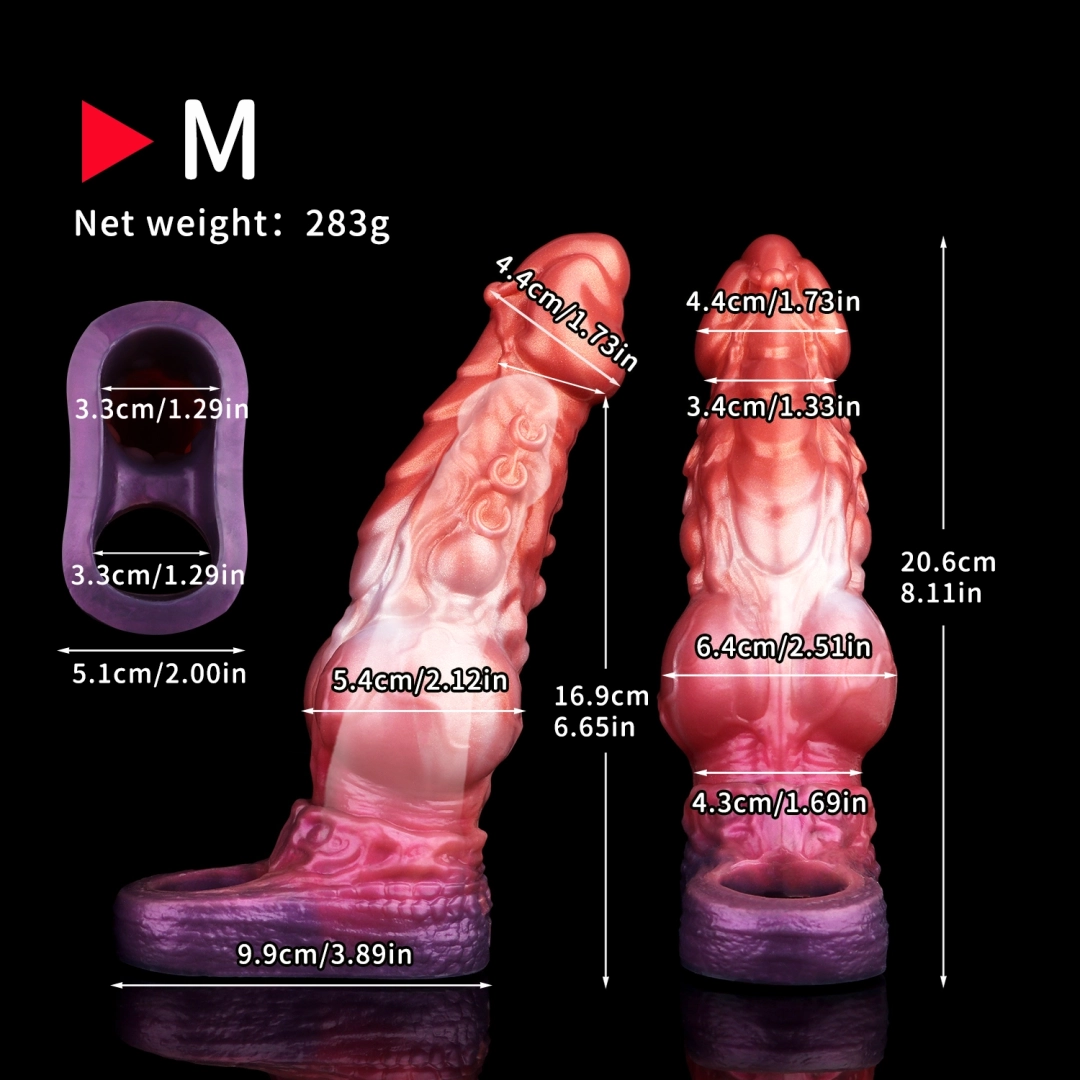 9.84 x 2.55 "Phantom Dragon" Penis Extension Sleeve