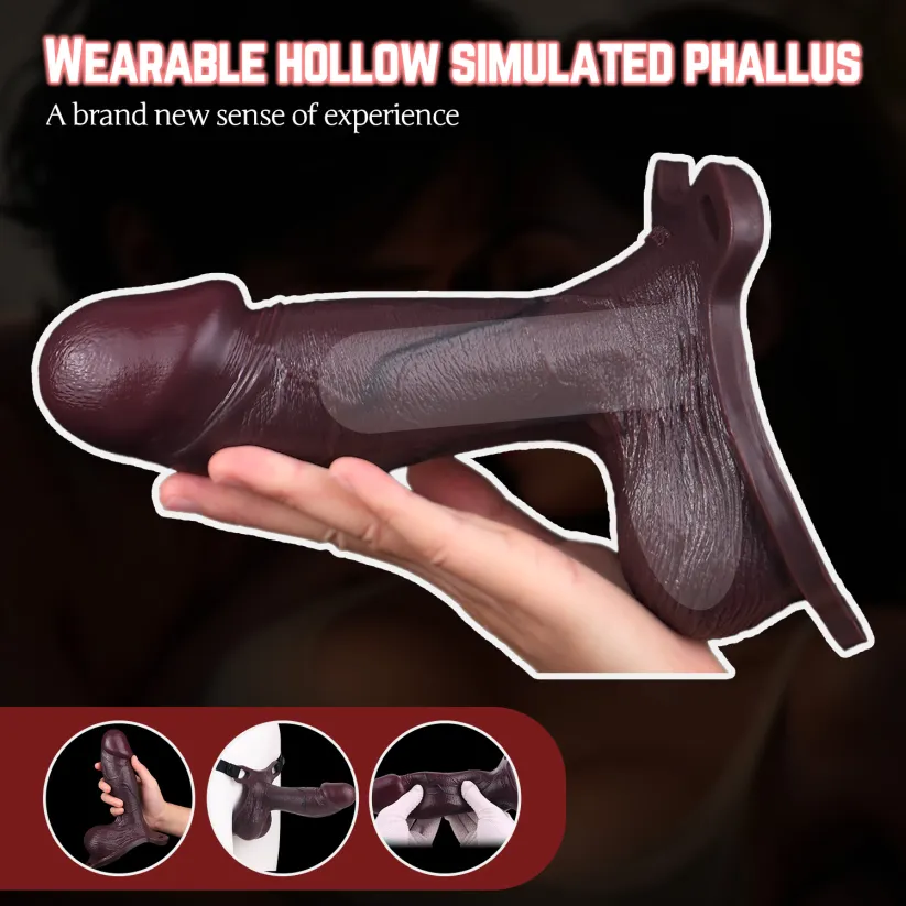 Jk 7.3" x 2.2" Large-Head Strap-On Penis Extension Sleeve