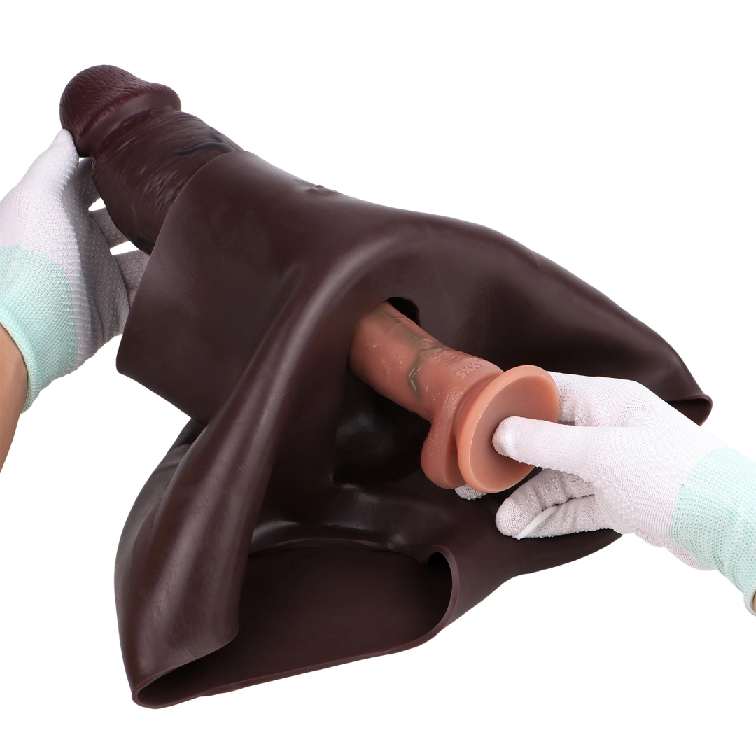 Kmi 9.6 x 3.11 in. Wearable, Extra-Large, Hollow, Realistic Cock Sleeve