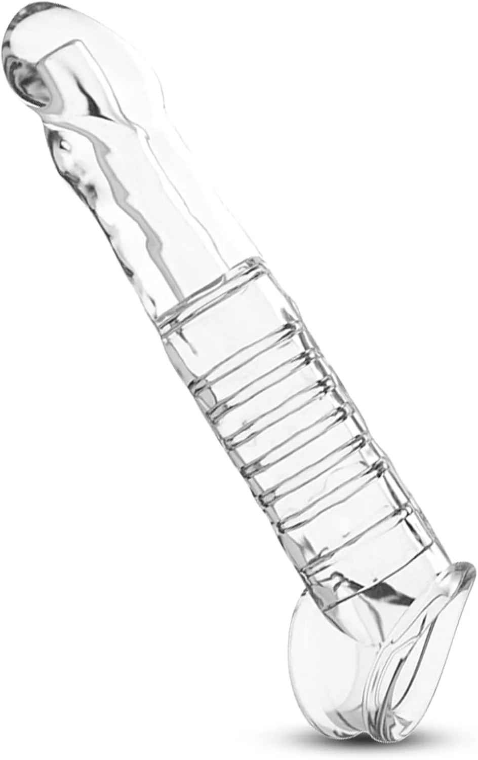9.64 x 5.5-inch Transparent Penis Extender with Testicle Ring