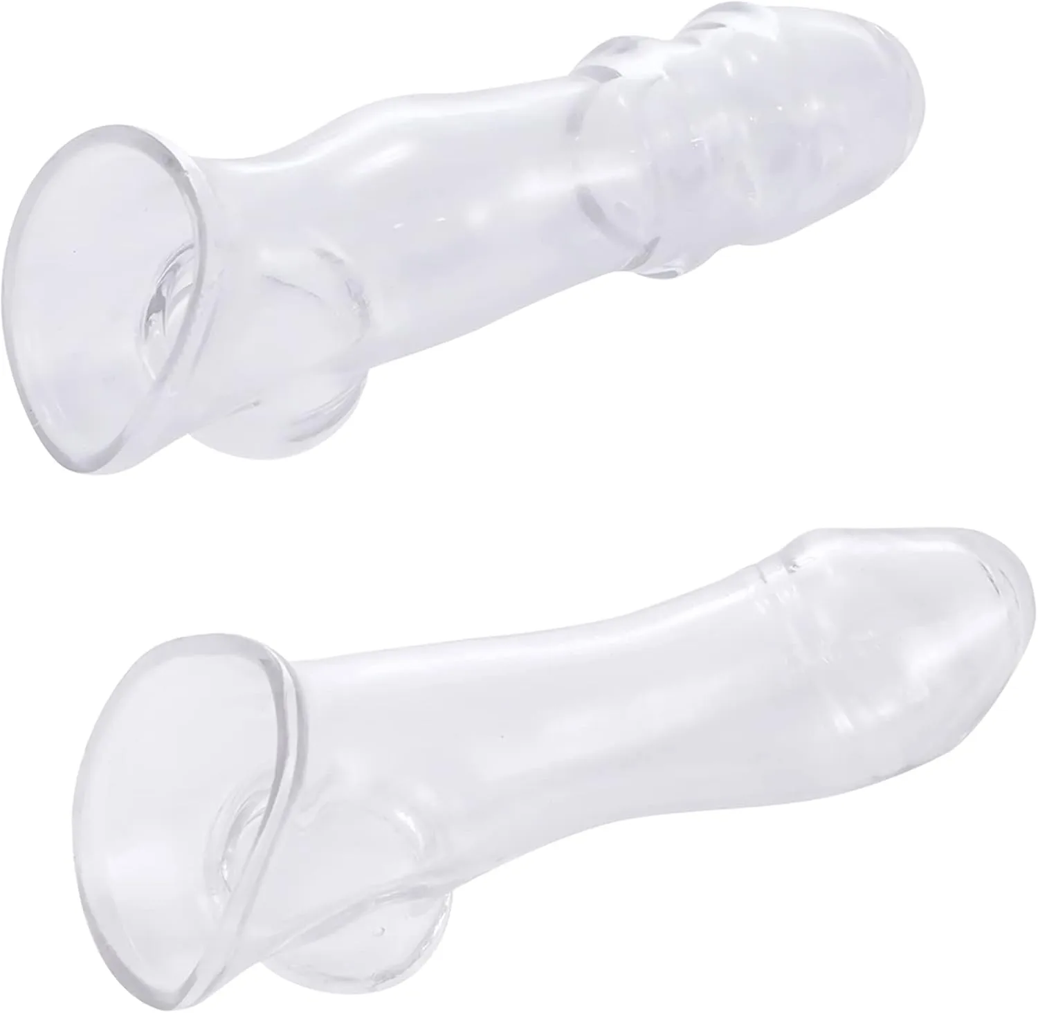 6.29" x 1.96" Clear, Soft Penis Sleeves (2-Pack)