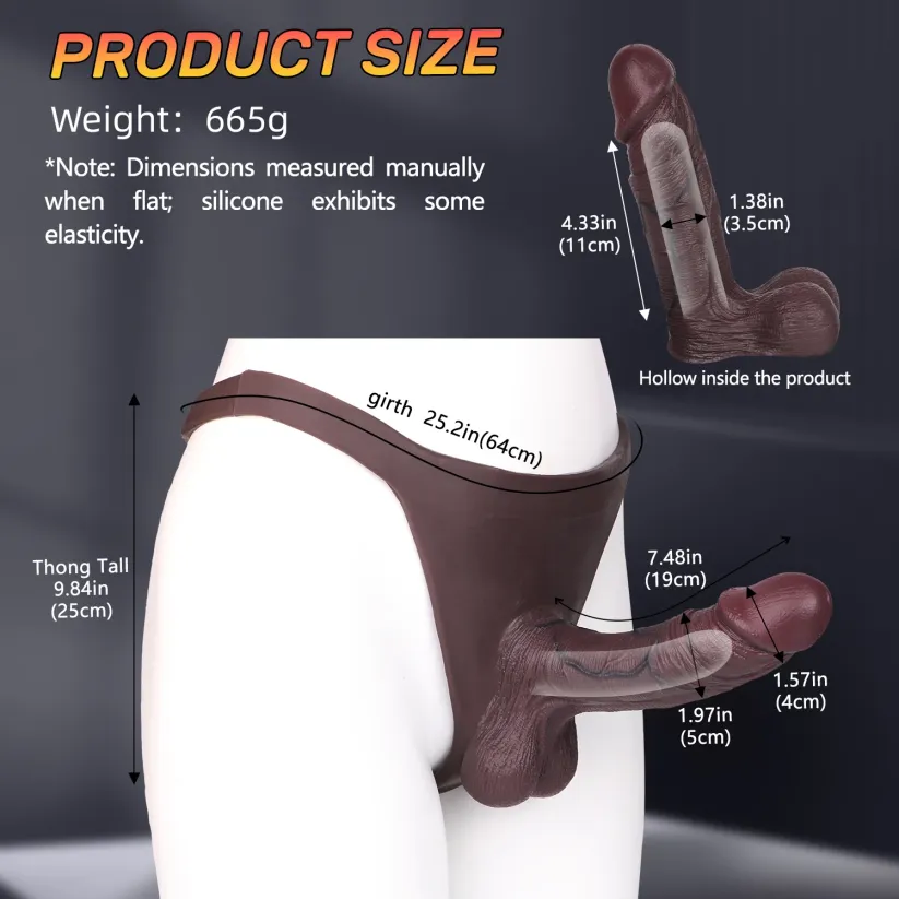 Rit 7.5 x 2-Inch Wearable Thong-Style Penis Extension Sleeve
