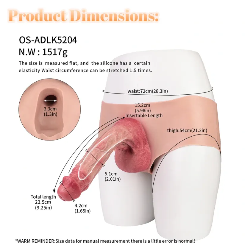 Isa 9.2 x 2-Inch Large, Four-Corner Wearable Cock Extension Sleeve
