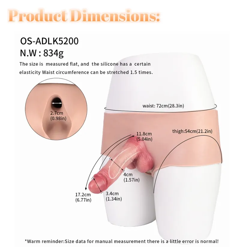 Qier 6.8 x 1.6-inch Four-Corner Wearable Penis Extension Sleeve (Unisex)