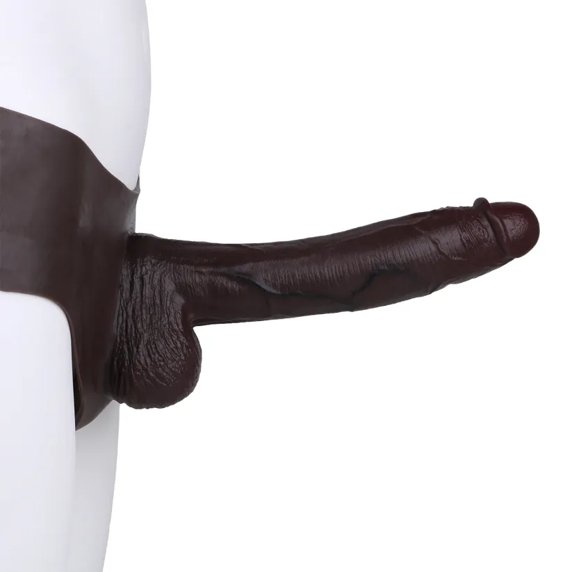 Ber 10 x 2in Wearable Four-Corner Black Giant Penis Extension Sleeve