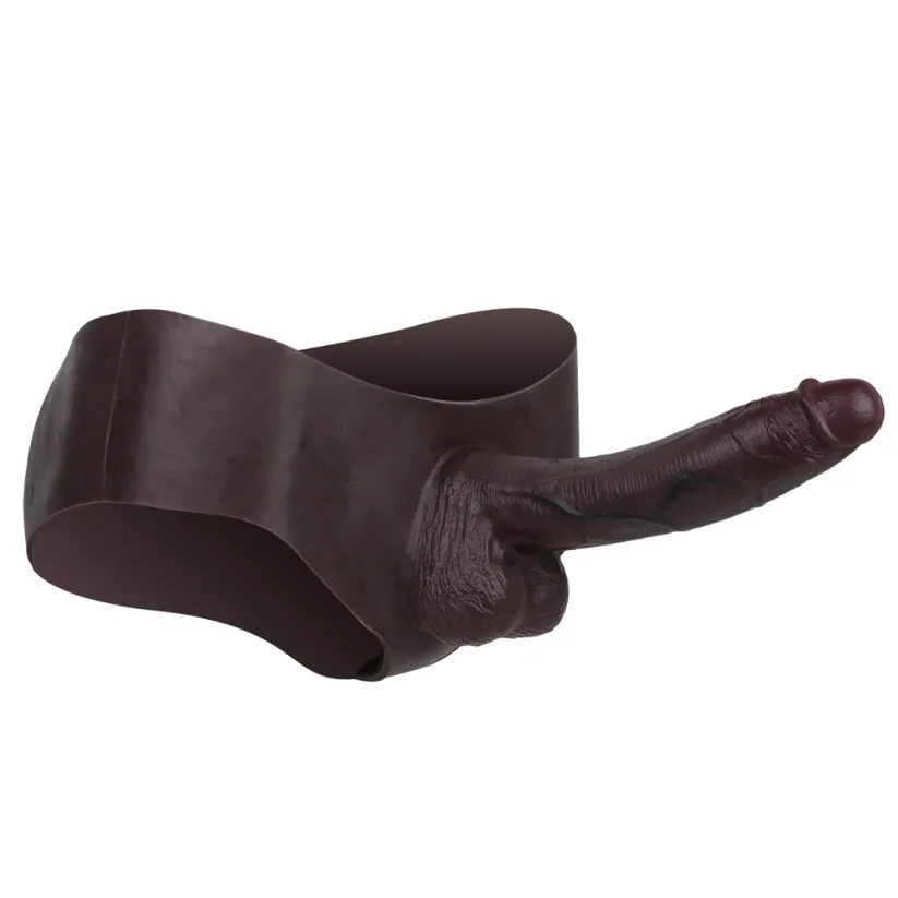 Ber 10 x 2in Wearable Four-Corner Black Giant Penis Extension Sleeve