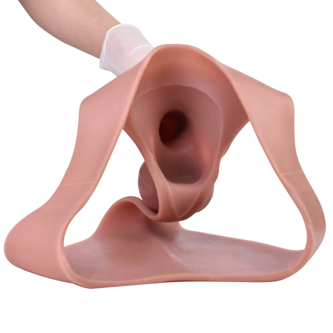 Adi 7.5 x 1.9-Inch Wearable Triangular Realistic Penis Extension Sleeve