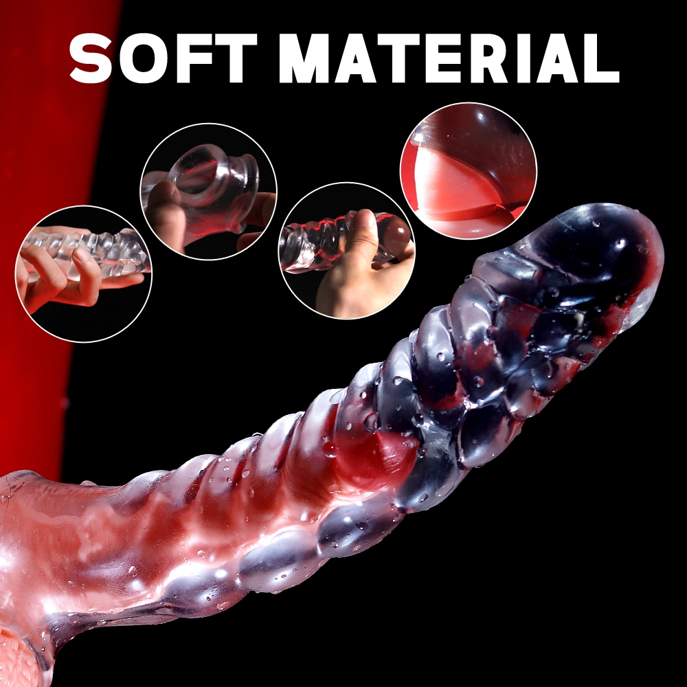 9" x 1.57" Transparent, Thickening, Realistic Cock Extension Sleeve [With Vibration]