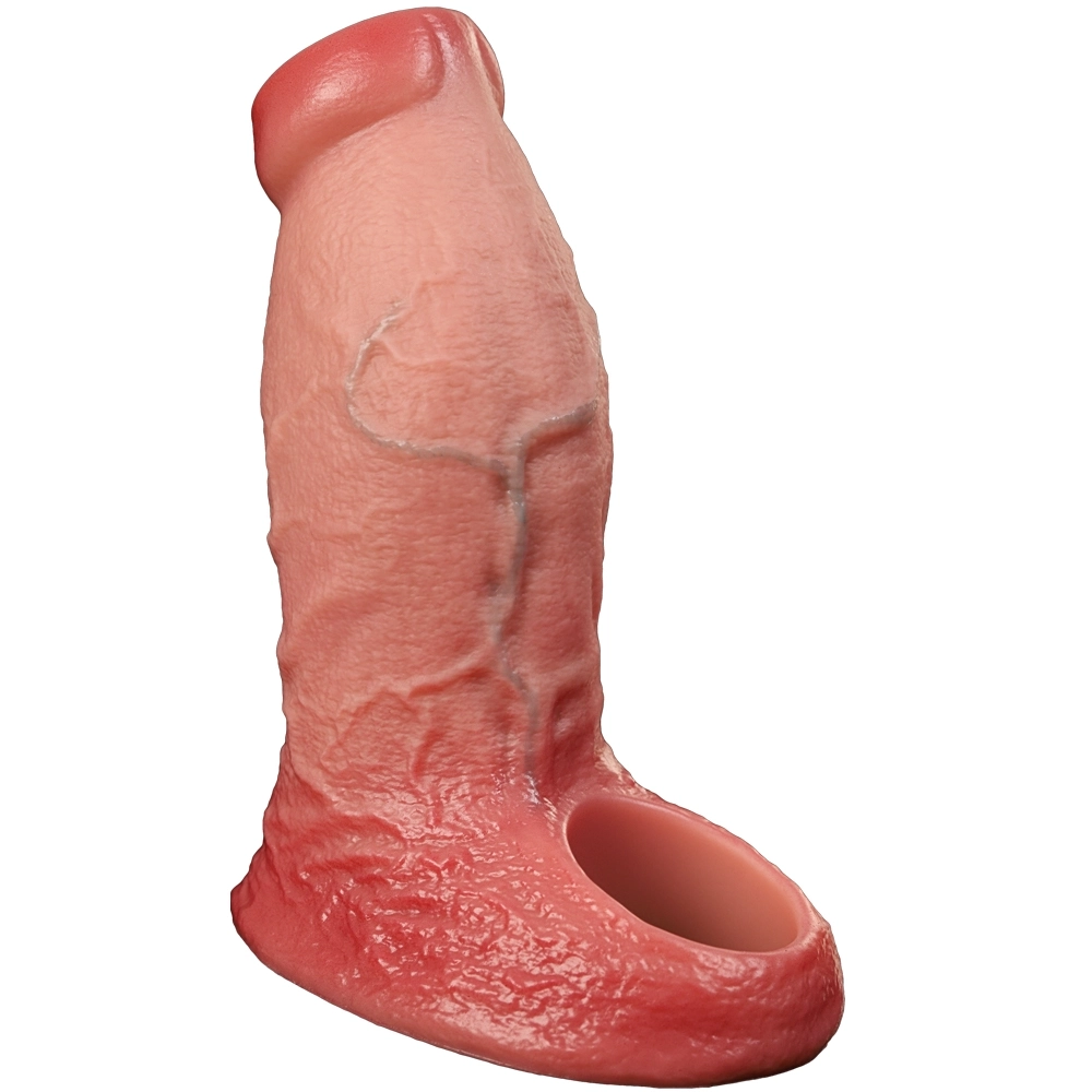 Gmon 5.91 x 2.28 in. Realistic Open-Ended Penis Thickening Sleeve