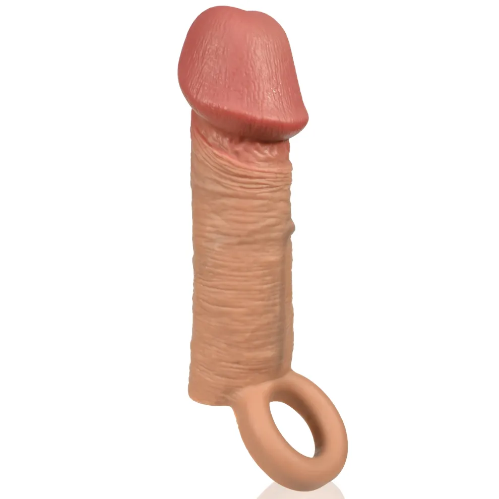 D 6.5 x 1.85-inch Realistic Glans Penis Extender Sleeve