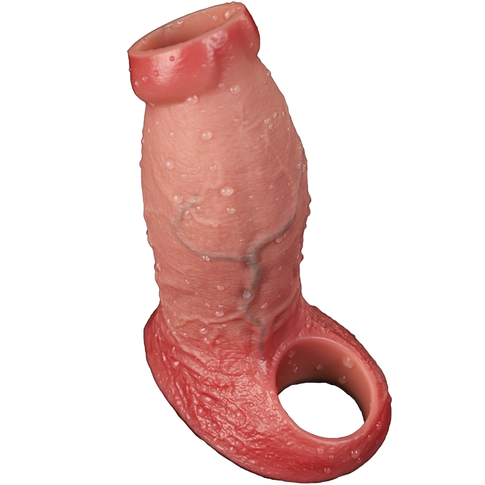Gmon 5.91 x 2.28 in. Realistic Open-Ended Penis Thickening Sleeve
