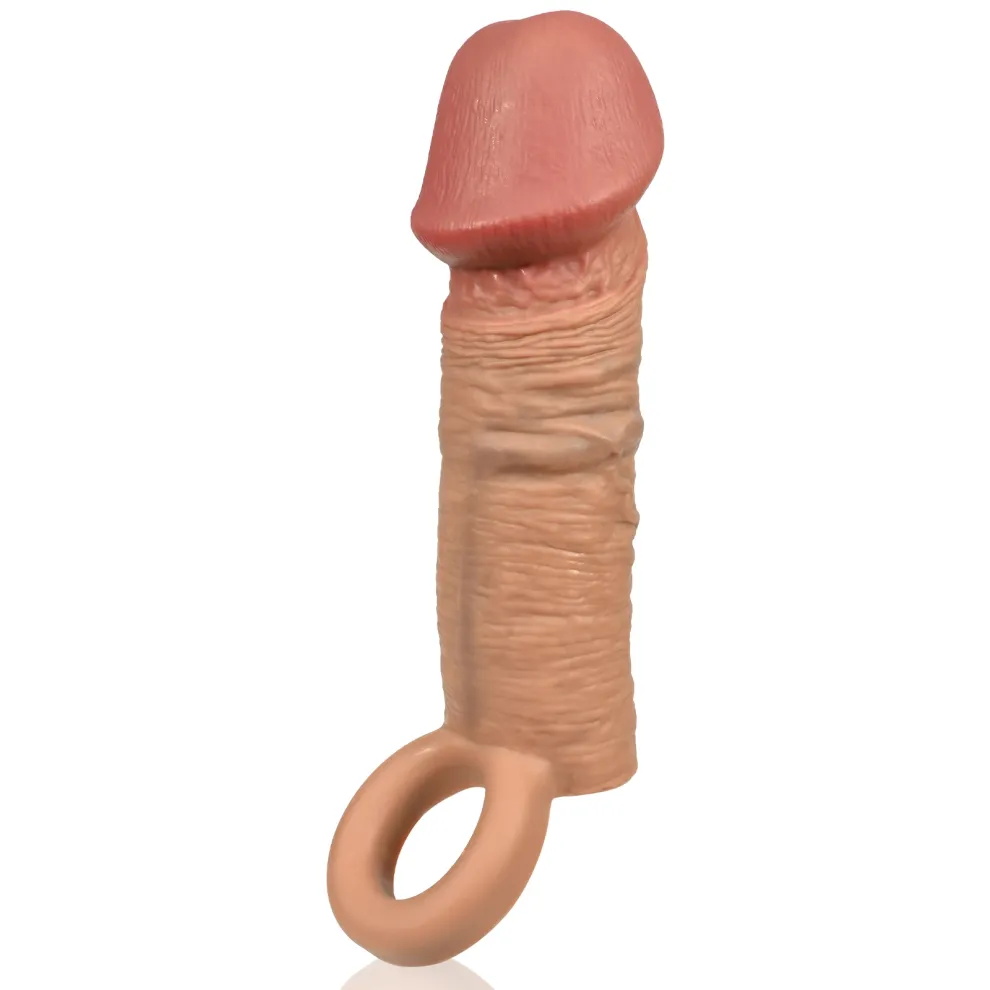 D 6.5 x 1.85-inch Realistic Glans Penis Extender Sleeve