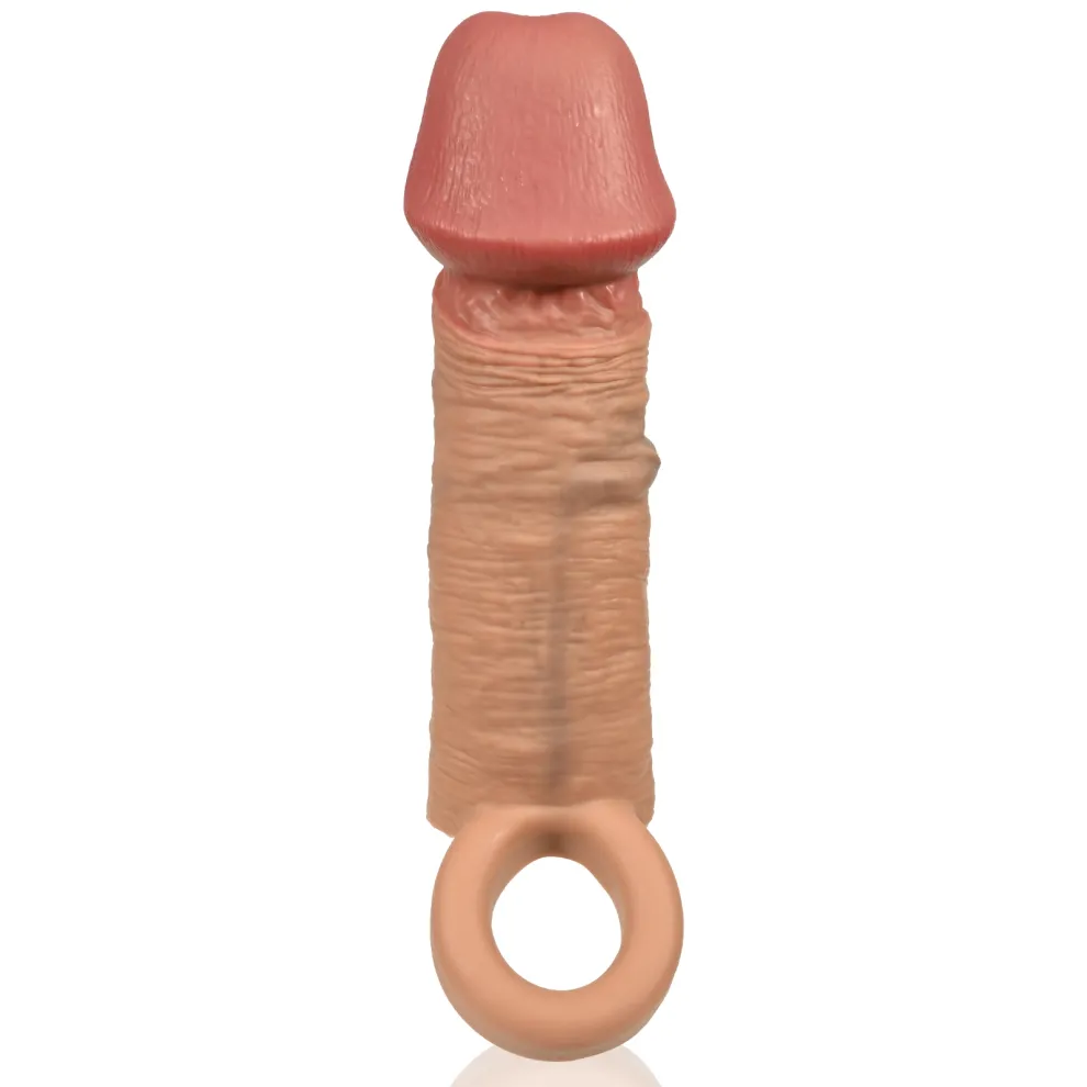D 6.5 x 1.85-inch Realistic Glans Penis Extender Sleeve