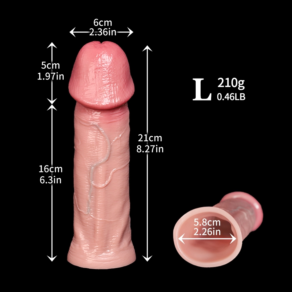 8.27 x 2.36 Inch Realistic Lifelike Penis Sleeve Extender