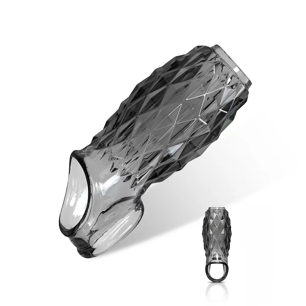 4.92" x 1.2" Transparent TPE/Silicone Open-Tip Penis Extension Sleeve