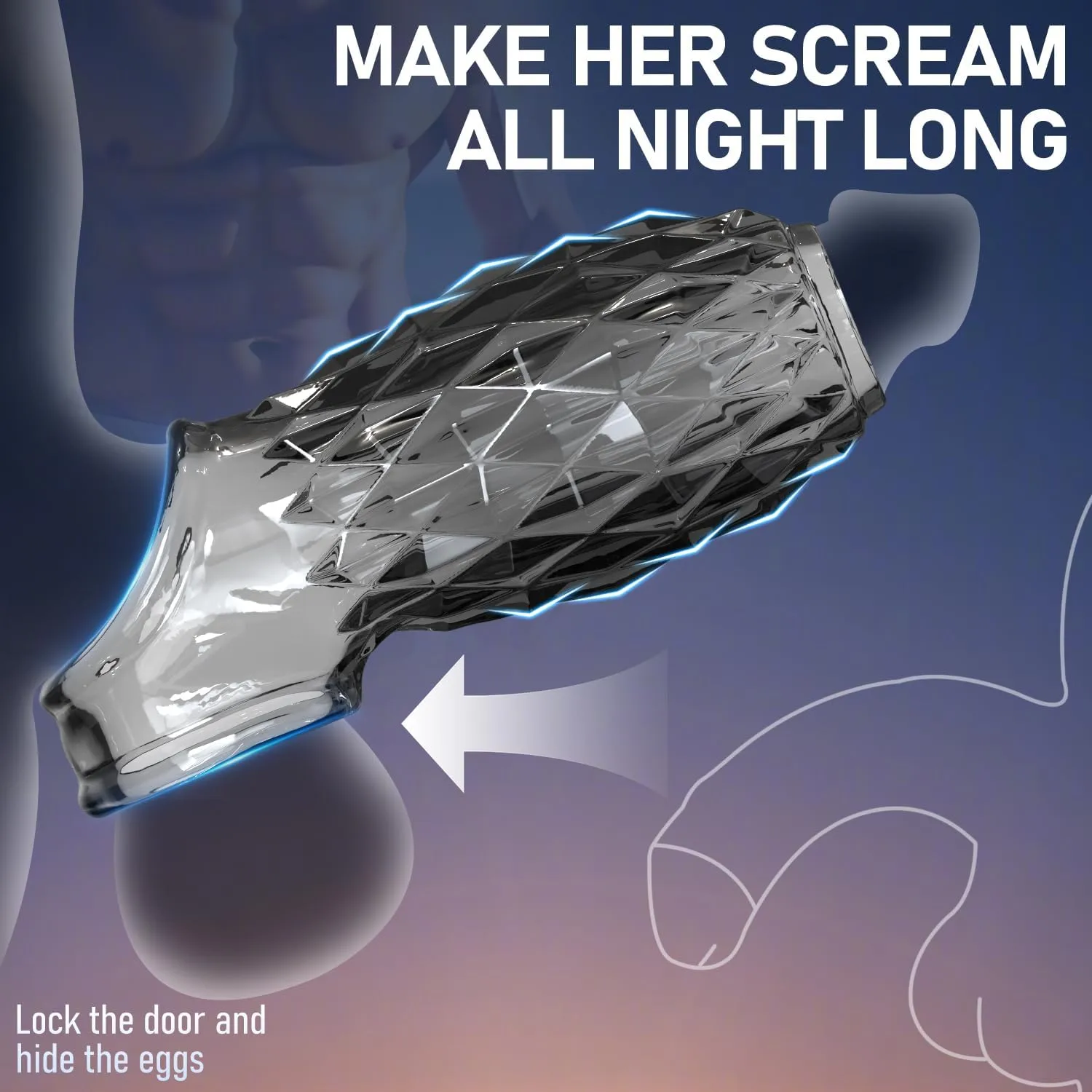4.92" x 1.2" Transparent TPE/Silicone Open-Tip Penis Extension Sleeve