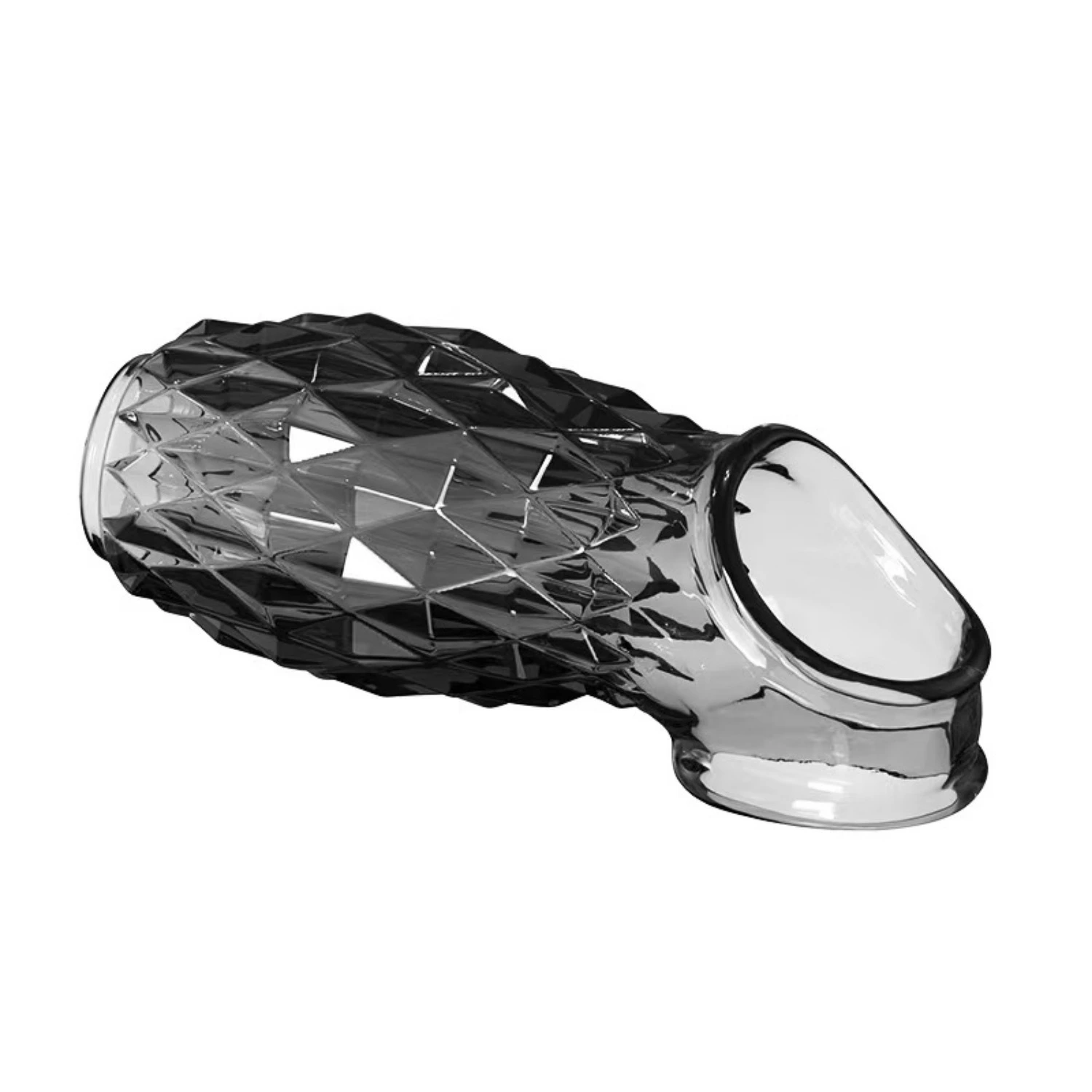 4.92" x 1.2" Transparent TPE/Silicone Open-Tip Penis Extension Sleeve