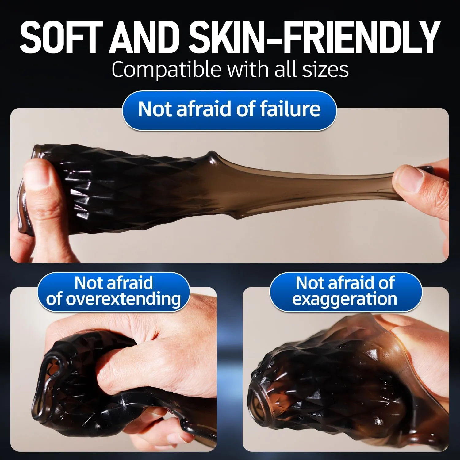 4.92" x 1.2" Transparent TPE/Silicone Open-Tip Penis Extension Sleeve