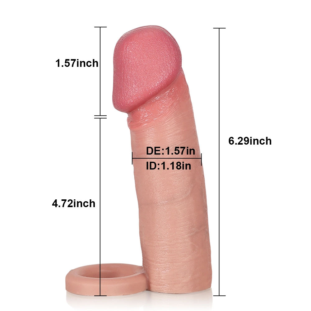 Lucas 6.29" x 1.57" Realistic Glans Cock Extension Sleeve