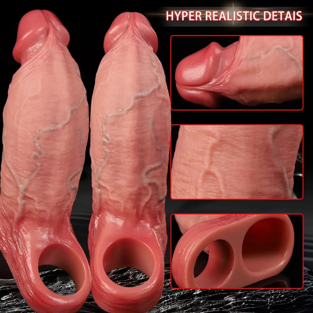 Alis 6.5 x 2.17-inch Thickening, Realistic cock Extension Sleeve