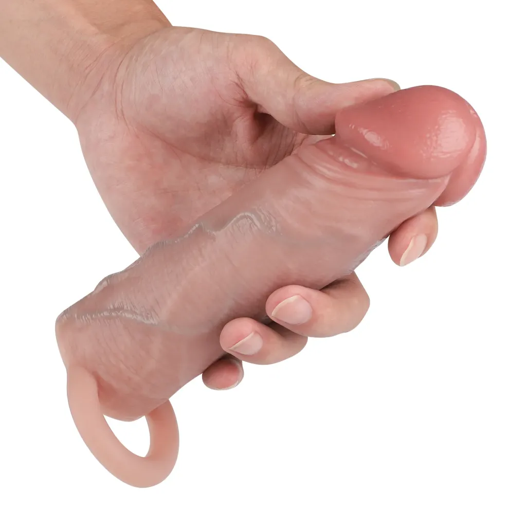 J x 6.7 x 2-inch Realistic Silicone cock Extender