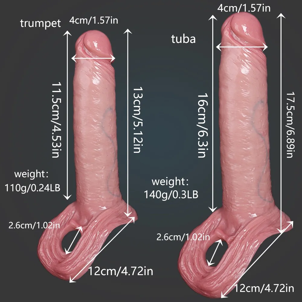 Ki 6.89 x 1.57-inch Realistic Penis Extension Sleeve with Small Head