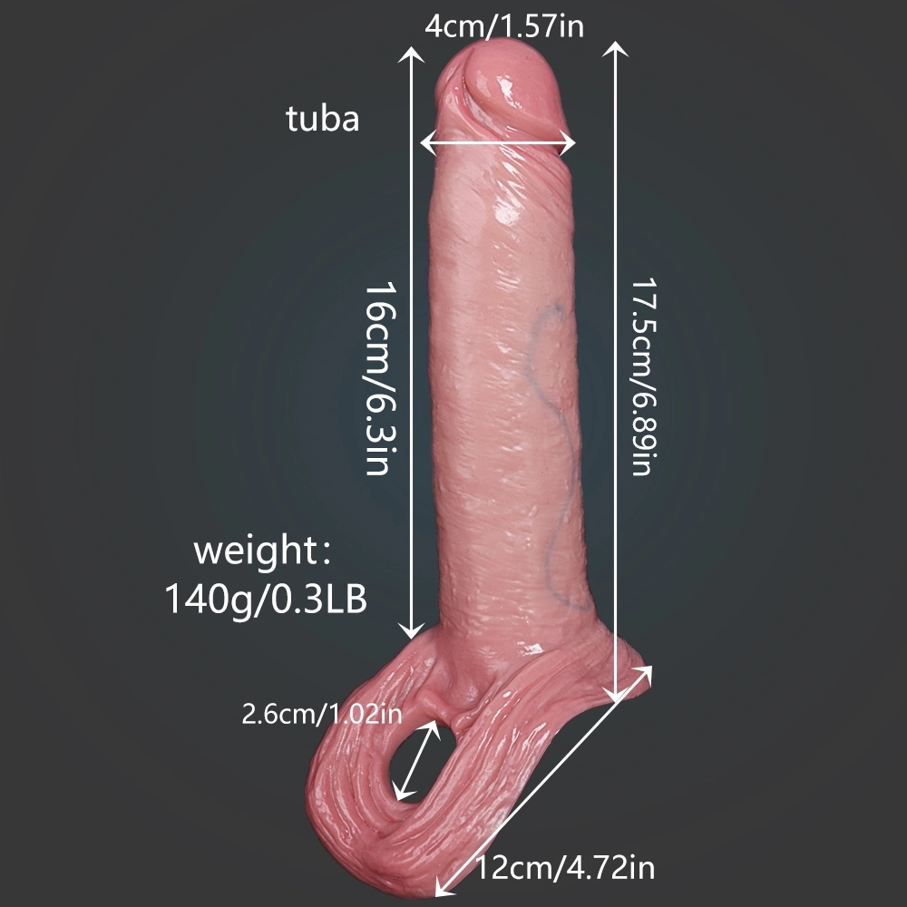 Ki 6.89 x 1.57-inch Realistic Penis Extension Sleeve with Small Head