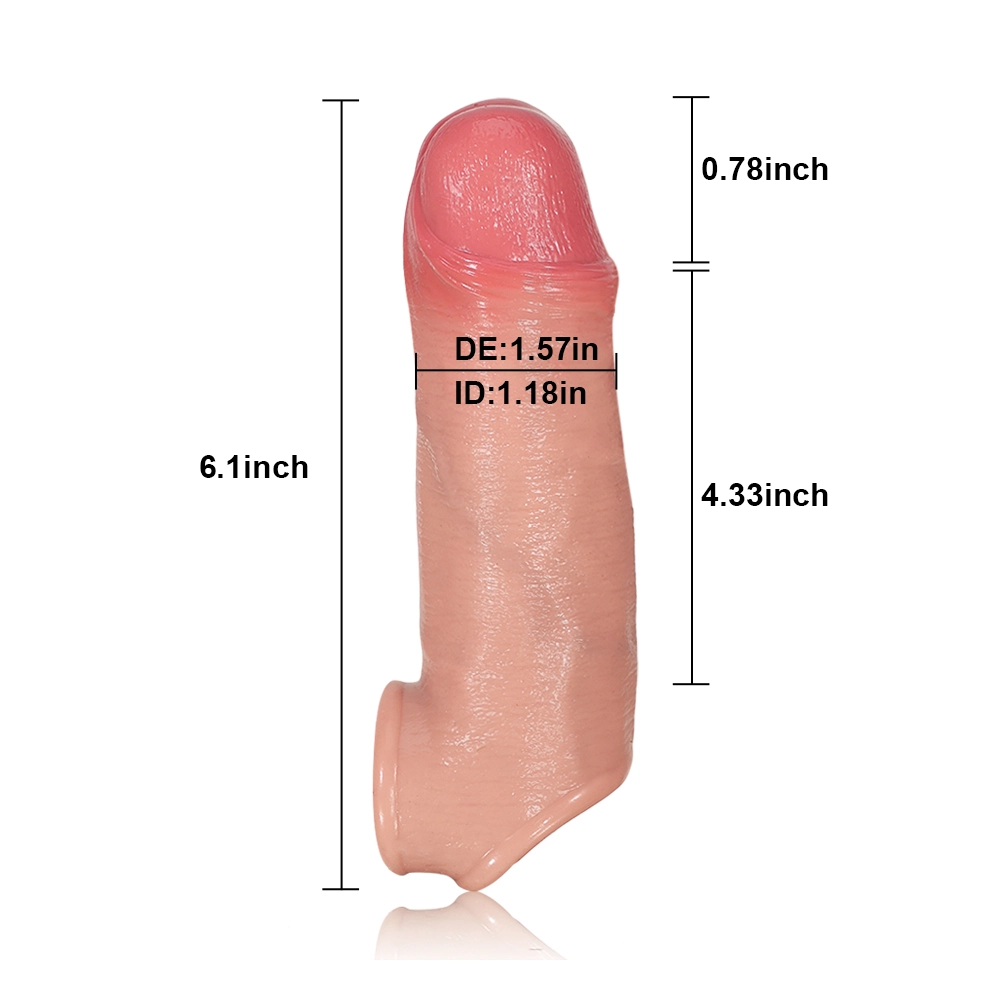 Daniel 6.88" x 1.77" Realistic, Open-Hood Foreskin-Style Penis Extension Sleeve